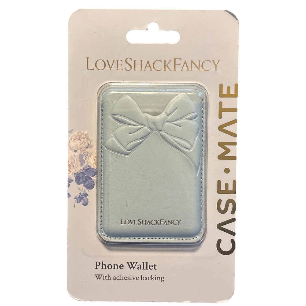 NEW LoveShackFancy x Target Case-Mate Bow Phone Wallet Whisper Blue